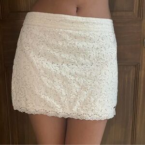 Abercrombie & Fitch Cream Bubble Wrap Mini Skirt